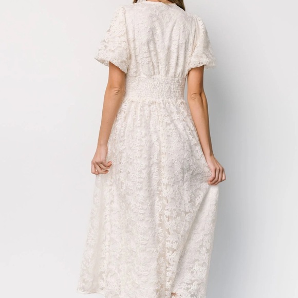 Baltic Born Edwina Lace Midi Dress Cream Ivory puff Sleeves Size XL - Picture 2 of 9